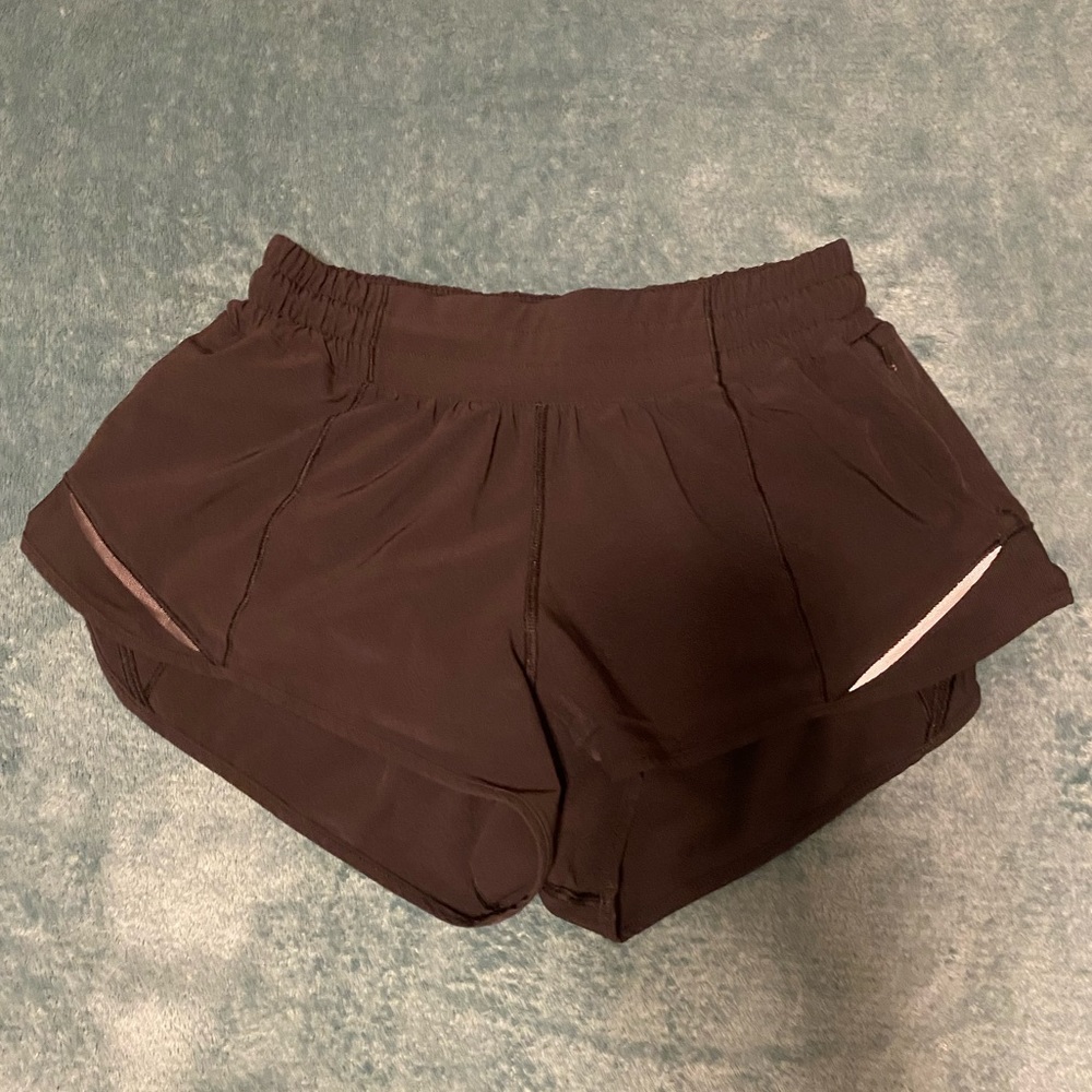 Size 4 Lululemon Black Hotty Hot shorts